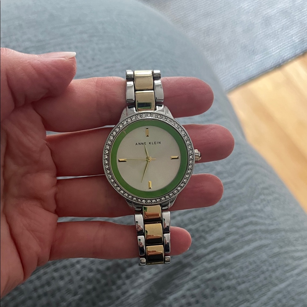 Anne Klein Two-Tone Watch, silver and gold